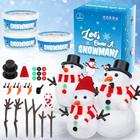 Kit de artesanato de boneco de neve EOBOH Christmas, pacote com 3 argilas para crianças