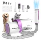 Kit de aspirador e higiene de pêlos para cães Geoorood, capacidade de 2,5 L, roxo