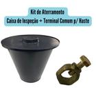 Kit de Aterramento Caixa de Inspeção Cônica Terminal Para Haste Grande/Pequeno