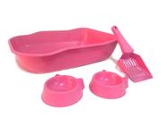 Kit de Bandeja Durapets Single Rosa para Gatos - Tam. Único