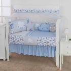 Kit de berco masculino e feminino nuvem de amor principe e princesa com 12 pçs com saia e protetor