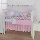 Kit de berco masculino e feminino nuvem de amor principe e princesa com 12 pçs com saia e protetor