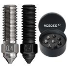 Kit de bicos ACROSSXD K1 0,4 mm 0,6 mm 0,8 mm para impressoras 3D Creality