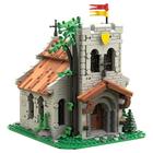 Kit de blocos de construção IVVTNHZ Medieval Church 1457 peças 6+