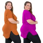 Kit de blusa plus size tampa bumbum moda fitness academia - JU FASHION