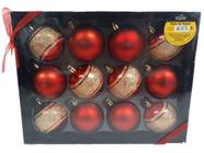 Kit de Bolas de Natal Decoradas com 12 Peças Wincy Ref.85602