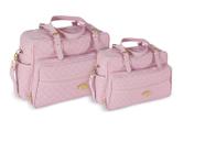 Kit de bolsas bebê paris rosa 2 peças