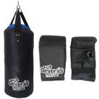 kit de boxe saco de pancada profissional cheio + par de luvas bate saco luva de boxe - saco de boxe 60 cm