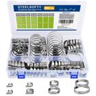 Kit de Braçadeiras de Mangueira Steelsoft Heavy Duty - 90 Peças