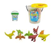 Kit De Brinquedo Balde Dinossauros Dino Divertido Colorido - Kendy