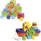 Kit De Brinquedos Educativos Barco + Cubinhos 5 Em 1 - Mercotoys