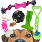 Kit De Brinquedos Para Cachorros 5 Mordedor Escova Dente Pet
