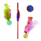 Kit de Brinquedos para Gatos Varinha e Bolinhas Colors