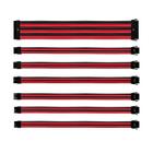 Kit De Cabo De Extensão Sleeved Psu 30 Cm Com Capa De Pvc Cooler Master - Vermelho E Preto - Cma-nest16rdbk1-gl