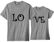 Kit De Camisetas Para Casal Namorados Love Amor Combinando