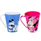 Kit de Caneca Infantil do Minnie e Mickey Disney Copo de 360ML - Plasutil