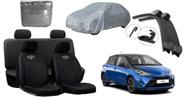 Kit de Capa de Couro para Yaris 12-18 com Capa de Cobrir + Limpador de Parabrisa Exclusivo