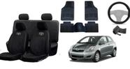 Kit de Capa de Couro + Tapetes + Acessórios para Yaris 2005 a 2012