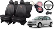 Kit de Capas de Couro para Stilo 2003 - Couro Impermeável + Chaveiro + Capa de Volante