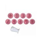 Kit de Carimbos Bluestar Números Fofos Rosa Bebê 2cm - 412451 - BLUE STAR