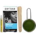 Kit de cera Parissa No-Strip Face & Lip Hot para cabelos curtos, azul