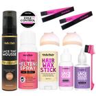 Kit de cola de renda Dolahair Lace Tint Mousse Kit de cola para peruca marrom