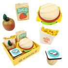 Kit de Comidinha Hambúrguer de Brinquedo Infantil 20 Peças