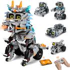 Kit de construção de robôs AoHu com controle remoto, presentes STEM de Natal para crianças de 8 a 12 anos, conjunto de brinquedos robóticos Coding Buildable Dinosaur Technic para aniversário, crie modelos 5 em 1 com 646 peças