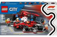 Kit de construção Lego City F1 Parada e equipamento de pit com carro Ferrari 60443