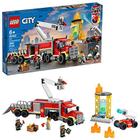 Kit de construção LEGO City Fire Command Unit 60282 conjunto divertido de construção de brinquedos de bombeiro para crianças, novo 2021 (380 peças)