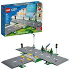 Kit de construção LEGO City Road Plates 60304 com luzes e sinais