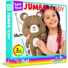 Kit de costura KRAFUN Big Jumbo Teddy Bear para crianças de 7 a 12 anos