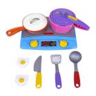 Kit de Cozinha de Brinquedo Com Cooktop e 7 Peças Poliplac