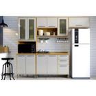 Kit de Cozinha Modulada 4 Peças Áustria (1 Paneleiro + 2 Armários + 1 Balcão) C4P144 Cinamomo/Off White - Valdemóveis