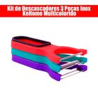 Kit de Descascadores 3 Peças Inox KeHome Multicolorido