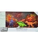 Kit De Dinossauros Com Cenario Dino World Master Collection - Geral