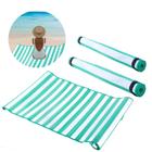 Kit de Duas Esteira de Praia Rolo com Alca Bel Listrada Verde