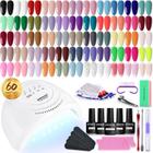 Kit de esmalte de gel JODSONE 60 unidades com base de luz UV e revestimento superior