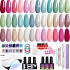 Kit de esmaltes em gel PHOENIXY com luz UV 36 cores 8 mL