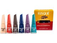 Kit de Esmaltes Risqué As Cores das Minhas Raízes - Iza Hipoalergênico 8ml 6 Unidades