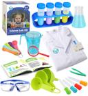 Kit de experiências científicas UNGLINGA Kids com jaleco e brinquedos