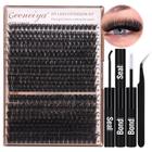 Kit de extensão de cílios Geeneiya Volume Lash Clusters D Curl