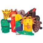 Kit de fantoches animais selvagens com 10 peças - simque - 253