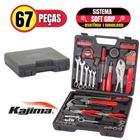 Kit De Ferramentas Kajima JFH67P Profissional Com 67 Peças Soft Grip Com Maleta Plástica