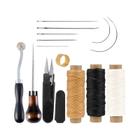 Kit de Ferramentas para Artesanato em Couro - Conjunto de Reparo e Costura Manual com Perfurador