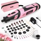 Kit de Ferramentas Rotativas Sem Fio SHALL 8V Rosa com 121 Acessórios