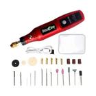 Kit De Ferramentas Rotativas USB Sem Fio Com 24 Acessórios Mini Furadeira Sem Fio Para Trabalhos Em