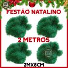 Kit De Festão Verde 2 Metros Para Árvore De Natal - Enfeites Natalinos