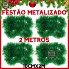 Kit De Festão Verde 2 Metros Para Árvore De Natal - Enfeites Natalinos