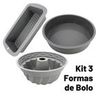 Kit de Formas de Silicone para Bolos Pães Tortas Cinza - CLINK